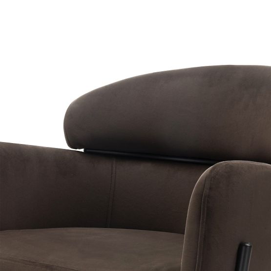 Dining Chair Granda, Chocolate/Espresso, Velvet