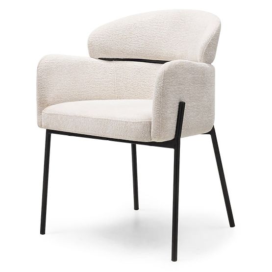 Dining Chair Granda, Ecru/Black Legs