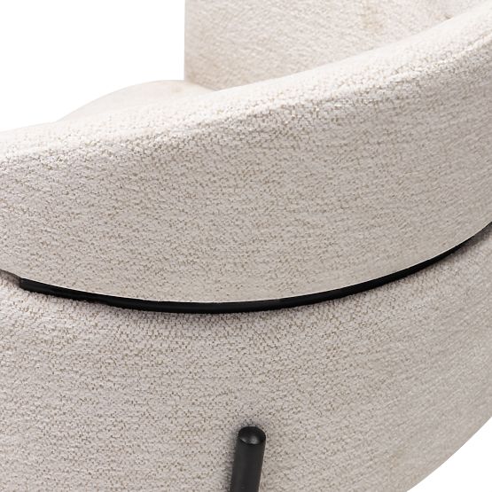 Dining Chair Granda, Ecru/Black Legs