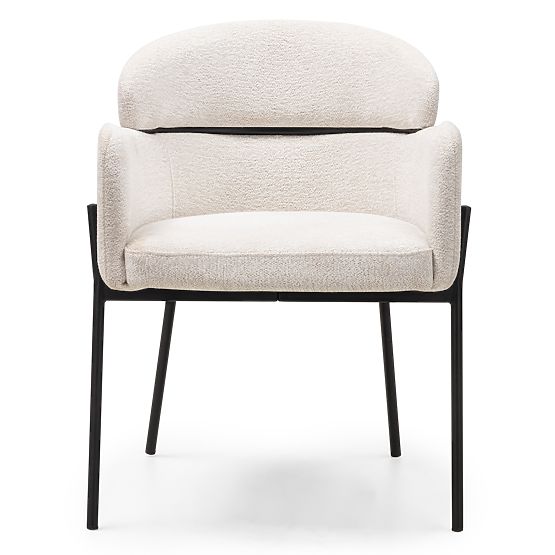 Dining Chair Granda, Ecru/Black Legs