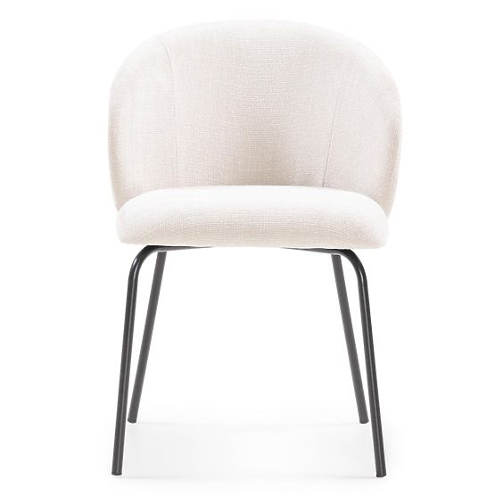 Dining Chair Larisa, Light Beige/Black Legs