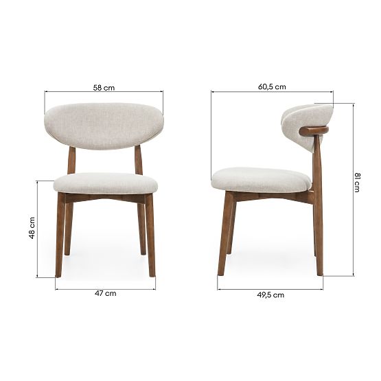 Dining Chair Larnaca Beige/Brown
