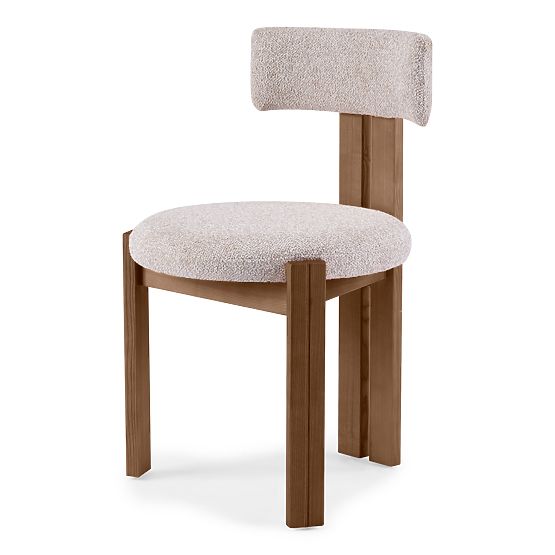Dining Chair Matteo, Beige-Cream/Brown