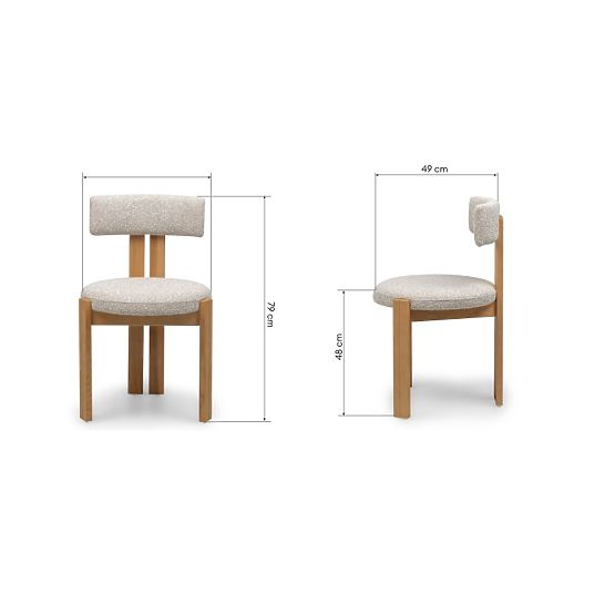 Dining Chair Matteo, Beige-Cream/Natural