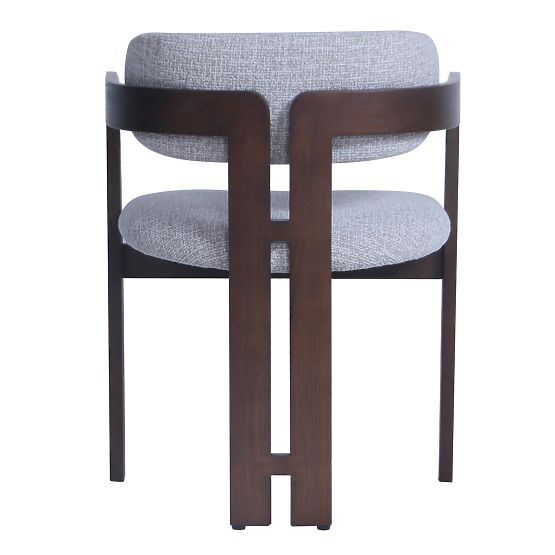 Dining Chair Noa, Beige-Cream/Dark Walnut