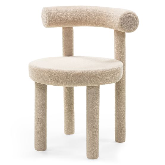 Dining Chair Pedro 2.0, Beige, Boucle