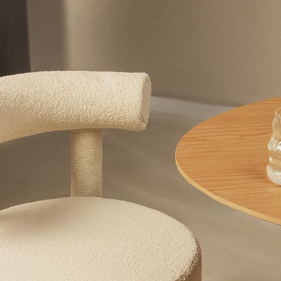 Dining Chair Pedro 2.0, Cream, Boucle