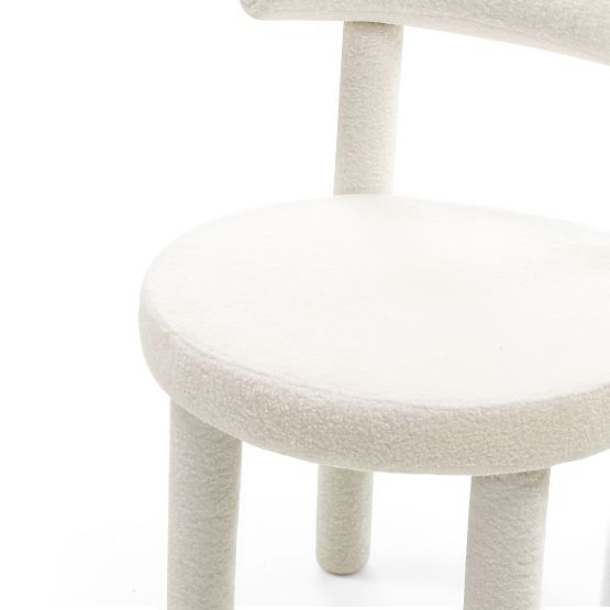 Dining Chair Pedro 2.0, Ecru, Boucle