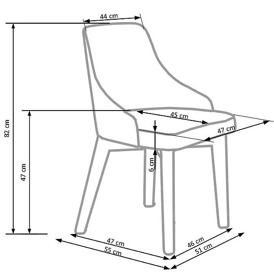 Dining Chair TOLEDO - Sonoma Oak/Brown