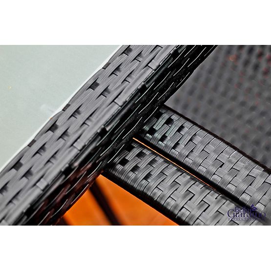 Dining Furniture Set from Technorattan (Table 150×90 cm + 6 × Chairs) AVVICENTE, Black