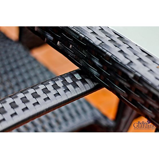 Dining Furniture Set from Technorattan (Table 150×90 cm + 6 × Chairs) AVVICENTE, Black