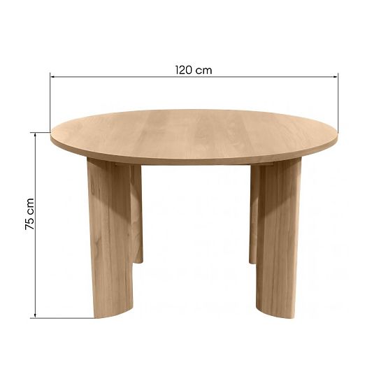 Dining Table Bali 120 cm, Round, Cream White