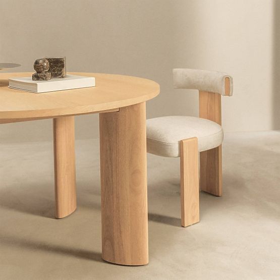 Dining Table Bali 120 cm, Round, Cream White