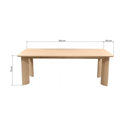Dining Table Bali 220 cm, Cream White