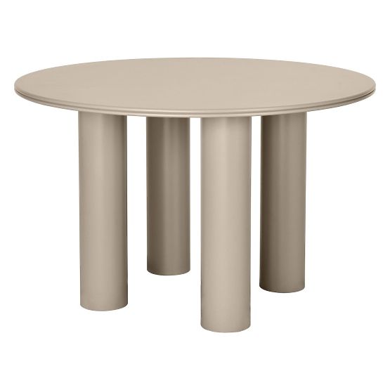 Dining Table Kairo 120 cm, Round, Dark Beige