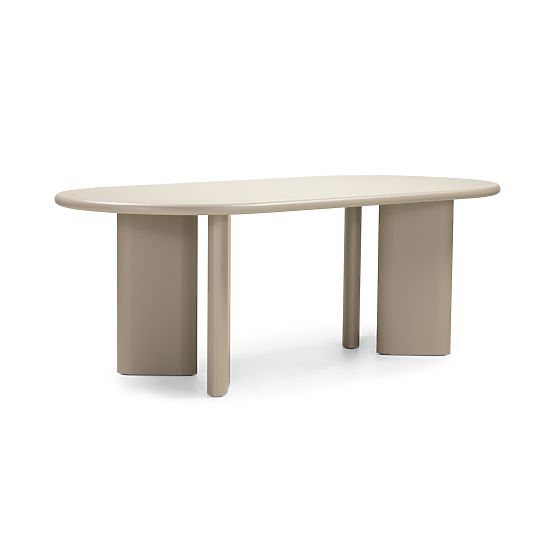 Dining Table Lima 220 cm, Dark Beige, Oval