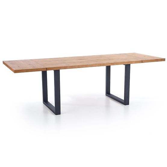 Dining Table PEREZ - Light Oak/Black