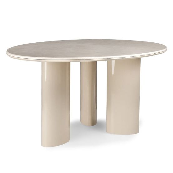 Dining Table Rio 160 cm, Light Beige/Marble