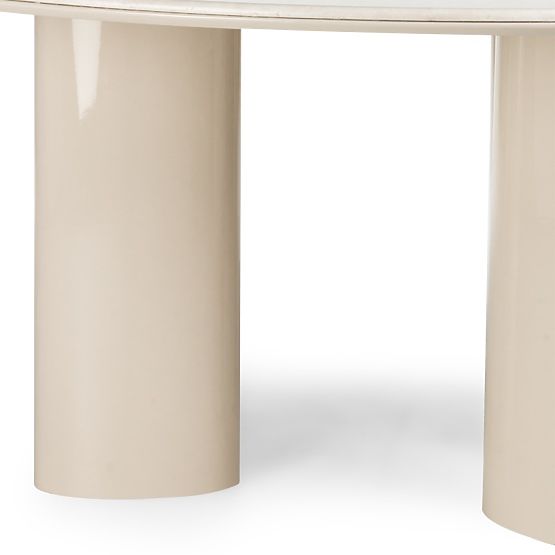 Dining Table Rio 160 cm, Light Beige/Marble