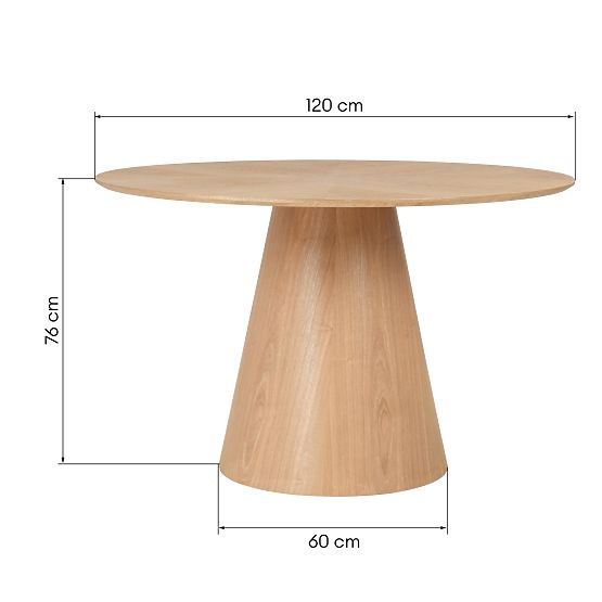 Dining Table Stella, Round, Natural