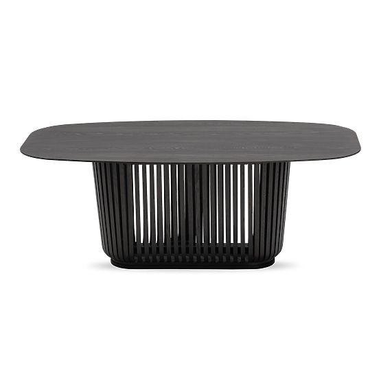 Dining Table with Slats Araia Black Ash