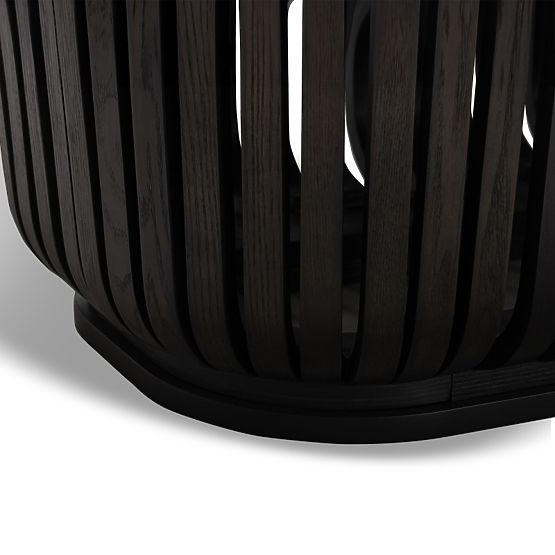 Dining Table with Slats Araia Black Ash