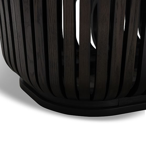 Dining Table with Slats Araia Black Ash