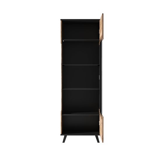 Display Cabinet RANDOM W-1 - Wotan Oak/Black