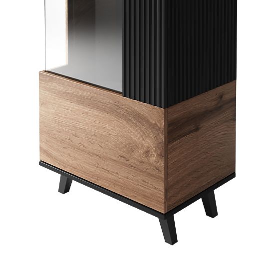 Display Cabinet RANDOM W-1 - Wotan Oak/Black