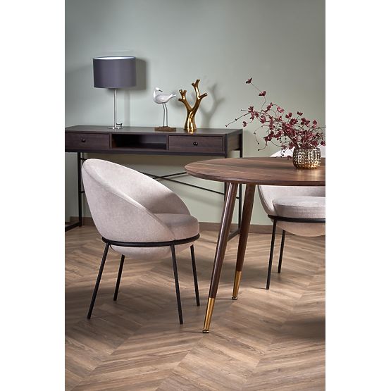 DOMENICO Table Top - Walnut, Legs - Walnut / Gold (2p=1pc)