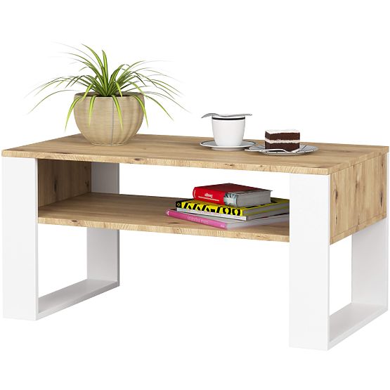 DOMI COFFEE TABLE ARTISAN OAK / WHITE