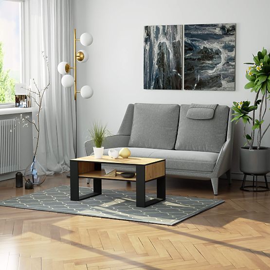 DOMI COFFEE TABLE CRAFT OAK / BLACK