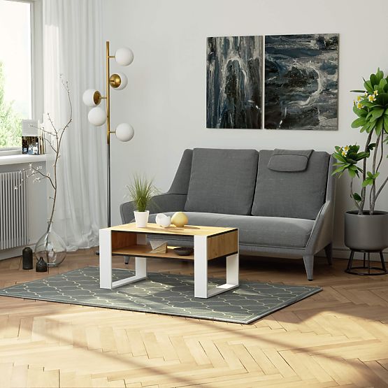 DOMI COFFEE TABLE CRAFT OAK / WHITE