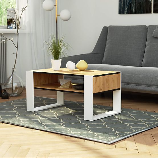 DOMI COFFEE TABLE CRAFT OAK / WHITE