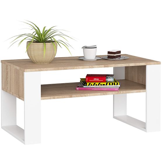DOMI COFFEE TABLE SONOMA OAK / WHITE