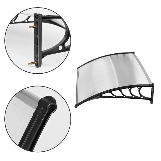 Door Canopy 120x100 cm Shelter Protection Polycarbonate