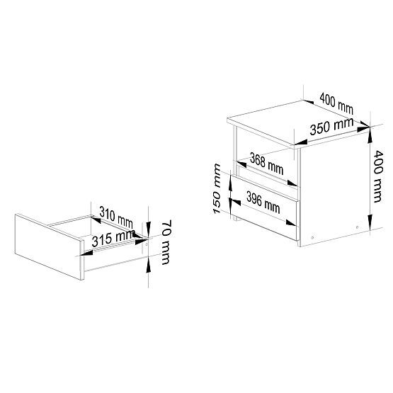 DRESSER CL1 PK GRAPHITE GRAY / WHITE