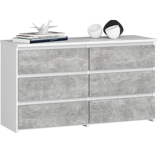 DRESSER CL100 6DR WHITE / CONCRETE