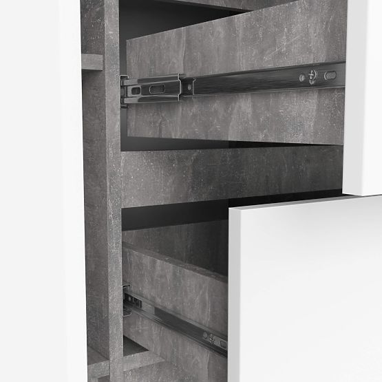 Dresser K100 2D 3SZ Concrete / White