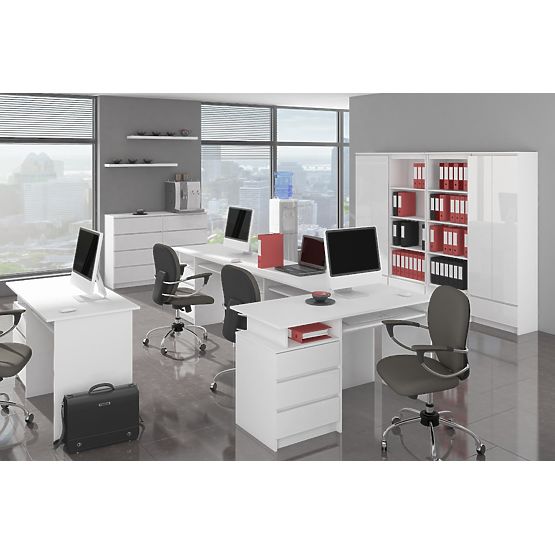 DRESSER K120 6 DRAWERS CLP PK WHITE GLOSS