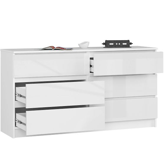 DRESSER K140 6DR CLP PK WHITE GLOSS
