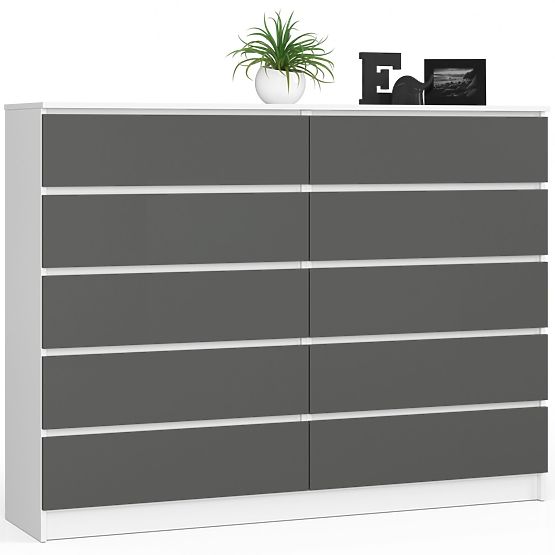 DRESSER K160 10DR CLP PK WHITE / GRAY