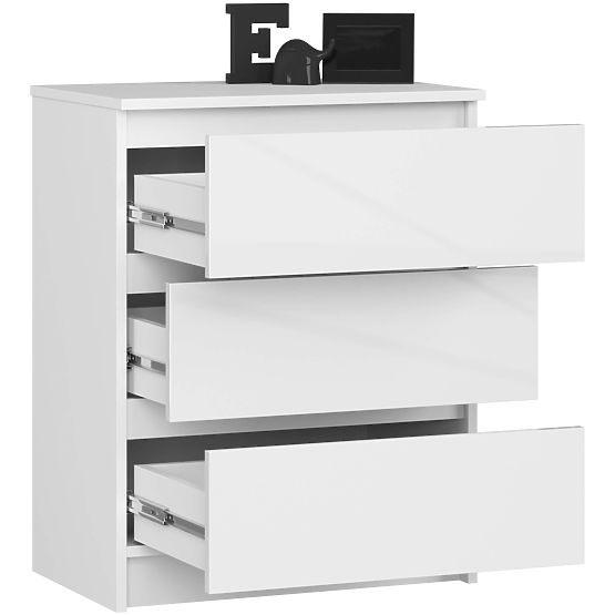 DRESSER K60 3 DRAWERS CLP PK WHITE GLOSS