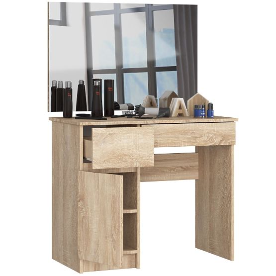 Dressing Table with Mirror CLP P-2/SL 900x600 LEFT PK SONOMA OAK