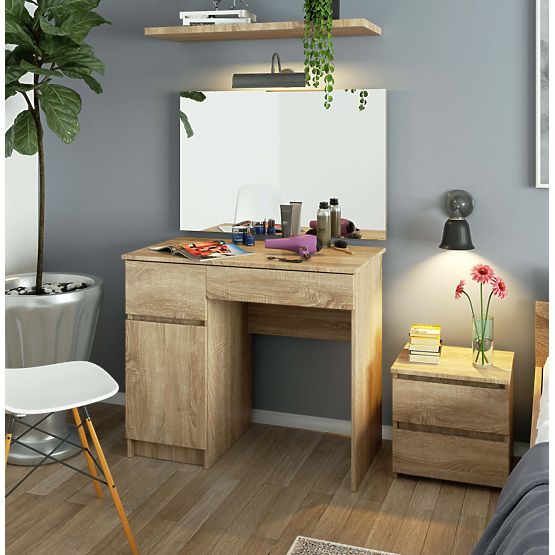 Dressing Table with Mirror CLP P-2/SL 900x600 LEFT PK SONOMA OAK