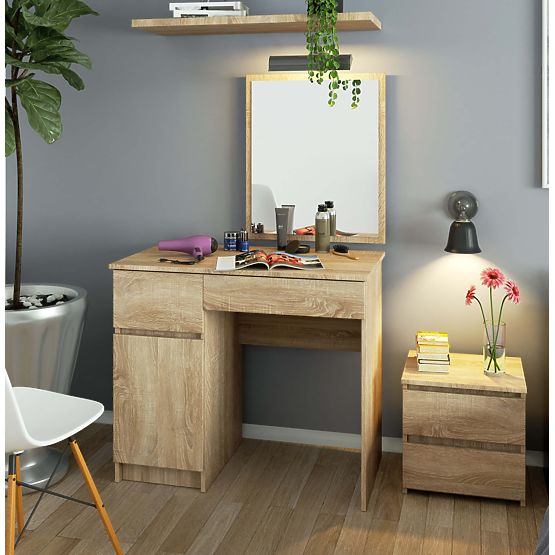 Dressing Table with Mirror CLP P-2/SL LEFT PK OAK SONOMA