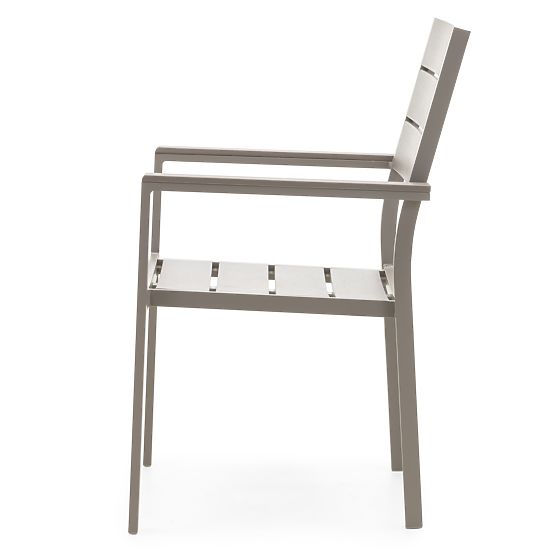 Drillo Garden Chair Aluminum, Beige-Grey, Polywood
