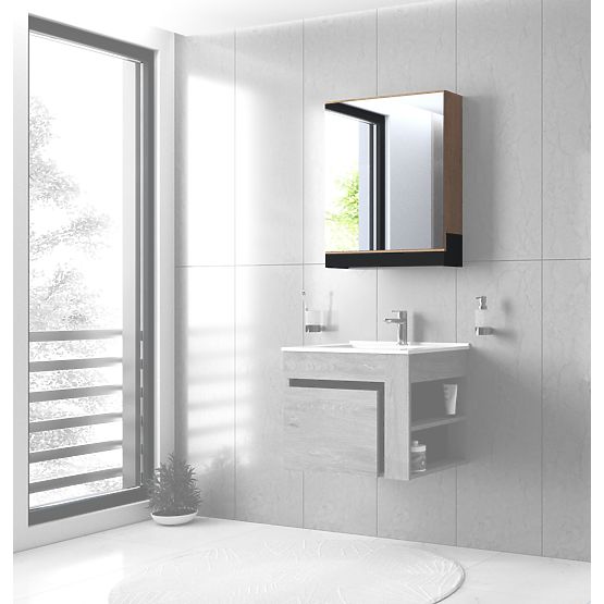 DUESA Mirror Cabinet 60/1D Golden Oak