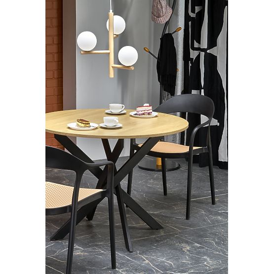 EDGAR Table, Top - Golden Oak, Legs - Black (2p=1pc)