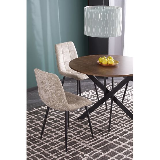 EDGAR Table, Top - Walnut, Legs - Black (2p=1pc)